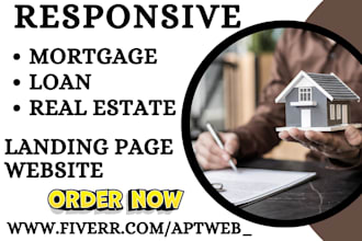design a professional mortgage website mortgage landing page real estate website