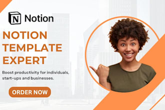 custom notion template expert notion VA for notion dashboard and automation