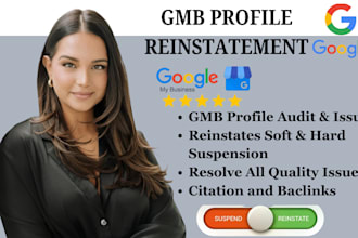 reinstate, fix suspended google my business gmb profile, maps listing, SEO