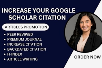 write article increase google scholar citations for research journal publication