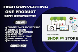 build branded one product store shopify dropshipping landing page,pagefly,replo