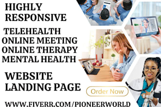 design telehealth website telemedicine health care therapy mental health website