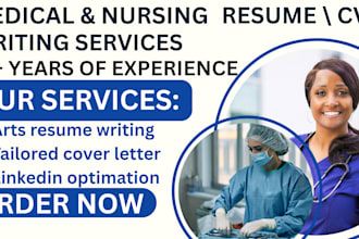 write healthcare resume, nursing resume, medical resume and cover letter