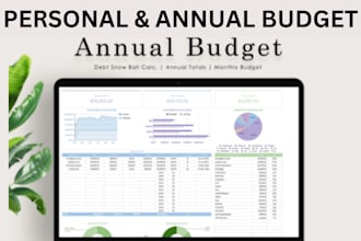 create your personal budget planner, annual budget  excel google spreadsheet