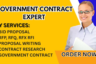 bid proposal, government contract research, rfi, rfq, rfp, grant, tender