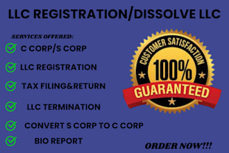 dissolve llc, us llc, delaware llc, wyoming llc, close ein, s corp, c corp