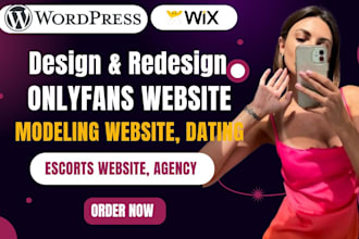 build onlyfans website, modeling website, dating website onlyfans agency website