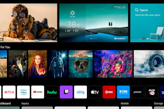 develop smart tv app samsung tizen roku channel android tv webos firetv app