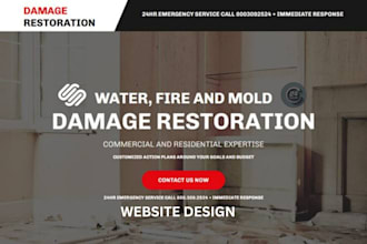 build squarespace property restoration website water damage lead fire damage