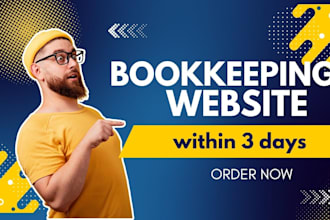 design bookkeeping website, tax website, accounting website, finance website