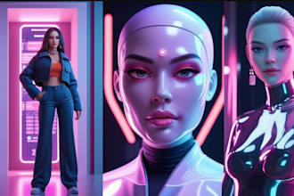 create ai avatar, 3d character model, influencer face swap chatbot character