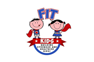 create surprising super brand logo for fit kids