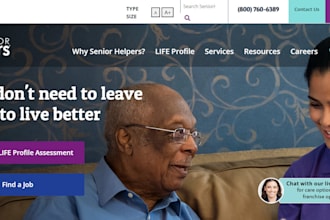 build a professional senior care, home health, and assisted living website