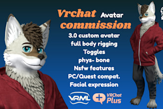custom vrchat avatar model 3d nsfw avatar vrc character 3d furry vr chat