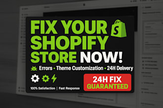 be your shopify expert for technical support bug fix error theme customization