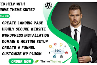 do all thrive architect, landing page, wordpress and design clone website
