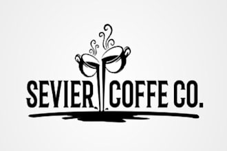 design unique natural coffee shop logo