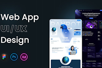 design figma landing page, website ui ux, mockup, figma website