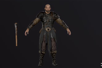 aaa game 3d character, ue5, unity character, 4k texture, control rig, animation
