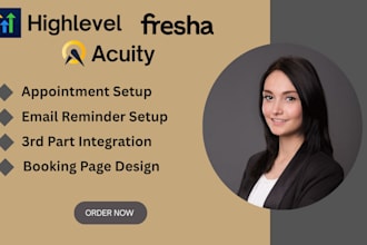 integrate and customize  online booking system fresha acuity calendly etc