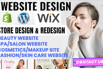 build a clean user friendly website design for beauty spa salon cosmetic website
