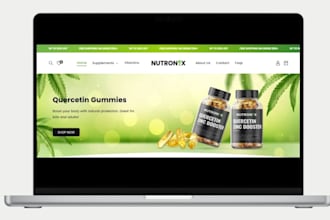 design health, vitamin, natural supplement shopify store supplement website