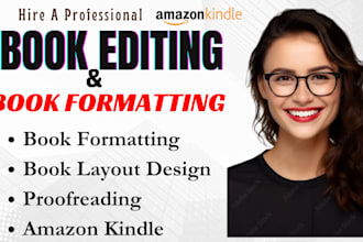 proofread developmental edit ms word kindle formatting book typesetting