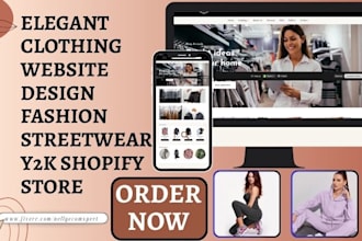 design clothing website shopify fashion website streetwear y2k shopify store