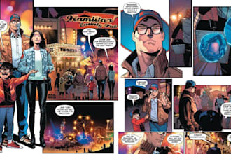 illustrate graphic novel storyboard manga comic as comic book artist
