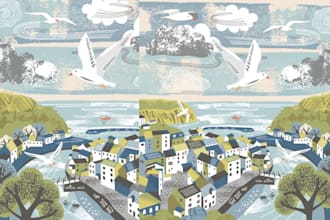 draw google map illustration city map location map site plan geography landscape