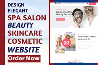 design beauty website spa skincare salon massage website cosmetic shopify store