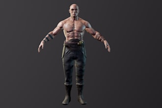 realistic 3d character, 3d metahuman, pbr texture, facial rig, ue5 skeleton rig
