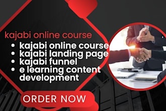 do kajabi online coure landing page trainging website