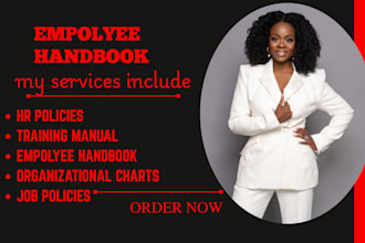 write an employee handbook HR policies job description hr manual