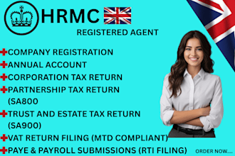 do UK company accounts, ct600 and vat returns to hmrc and companies house