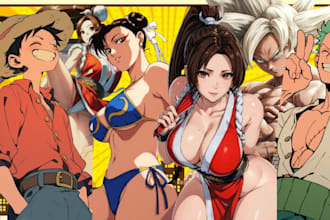create anime comic pages with custom characters, style