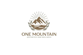 design aesthetics wellness medical spa mountains logo