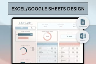 design custom full automation excel google spreadsheet finance budget planner