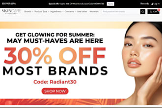 skincare shopify store cosmetics website beauty makeup dropshipping store