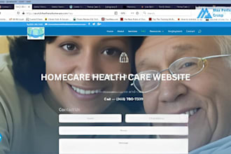 design a professional home care healthcare website that builds trust homecare