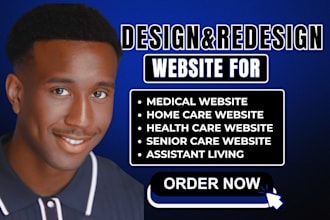 redesign home care website, healthcare, assisted living, ngo