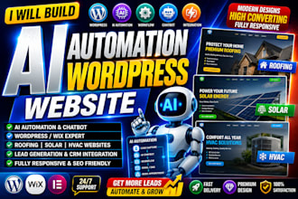ai automation wordpress roofing website wordpress solar website wix hvac website