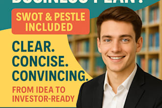 create a professional startup business plan with swot and pestle