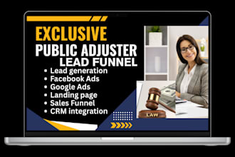 public adjuster leads insurance claim leads public adjuster website leads funnel