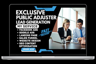 generate public adjuster leads insurance landing page public adjuster website