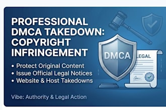 professionally remove copyright infringement with dmca takedown notices