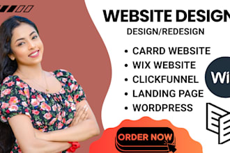 design or redesign wix website carrd landing page wix online store wordpress