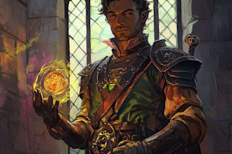 create fantasy dnd character illustration