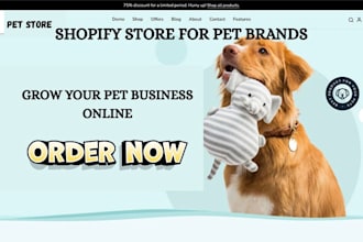 design pet shopify store pet store pet product pet apparel dropshipping store