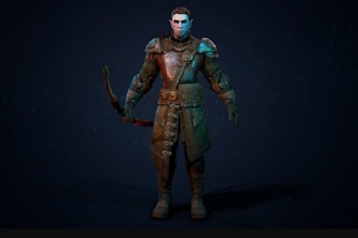 human character, skyrim model, dnd fantasy sci fi character, 3d armor, ue5 rig3d